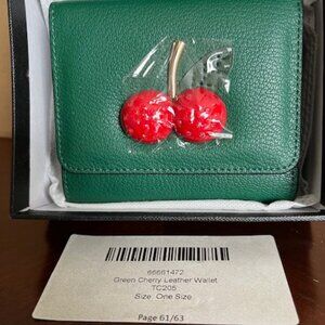Zooler small leather wallet with cherries.